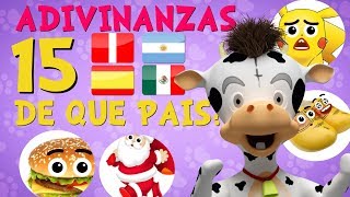 Adivina el Pais  Jugando con las 15 Adivinanzas  Video para niños [upl. by Kellyn741]