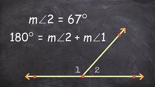 Given a linear pair of angles solve for the missing angle  Math solver [upl. by Allak]