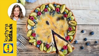 Crème brûlée tart so slivkami a hroznom 🍇  Veronika Bušová  Kuchyňa Lidla [upl. by Ydnih]