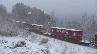 Treni nella buferadi neve [upl. by Adnirod]