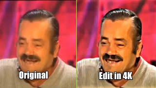 El Risitas laughing meme  original vs edit in 4K [upl. by Carri]