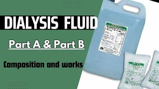 What is dialysate Dialysis Solution hemodialysis solution part A part B concentration [upl. by Asset]