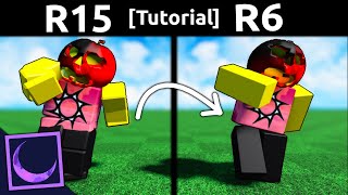 How To Turn R15 Animations Into R6  Moon Animator Tutorial [upl. by Seta]