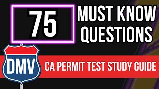 75 California Permit Test Questions 2024 DMV Written Practice amp Study Guide [upl. by Petie]