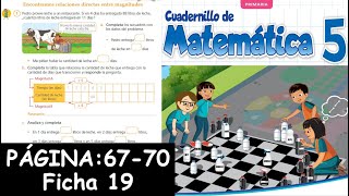 Ficha 19  Encontramos relaciones directas entre magnitudes [upl. by Avehstab]