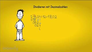 Dividieren mit Dezimalzahlen [upl. by Ynove]