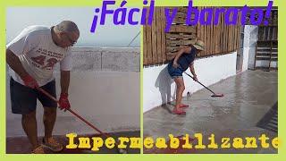 Impermeabilizante FÁCIL para techo 👌 CASERO eficiente y BARATO [upl. by Alleuqram89]