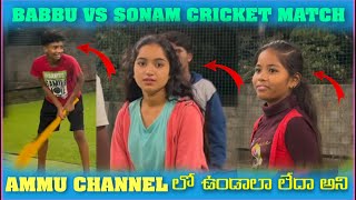 Babbu Vs Sonam Cricket Match Ammu Channel లో ఉండాలా లేదా అని  Pareshan Family [upl. by Godard]