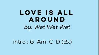 Love is All Around  lyrics with chords [upl. by Flemming]