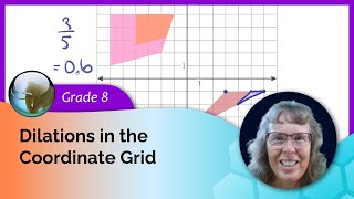 Dilations in the coordinate grid 8th grade math [upl. by Lobel]