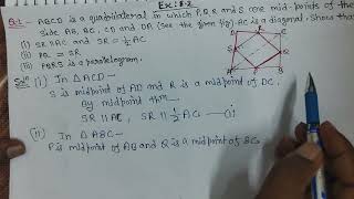 Exercise 82 Quadrilateral Class 9th [upl. by Valentijn]