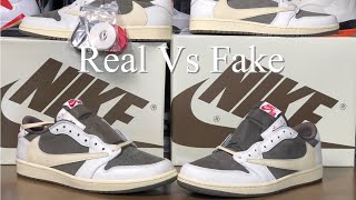 Best Fake Reverse Mocha Travis Scott’s I’ve seen Air Jordan 1 low Travis Scott Real Vs Fake [upl. by Hartmunn]