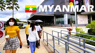 🇲🇲 People Exploring Weekend Life at The Leisure Mall of Yangon in Myanmar [upl. by Bernj]