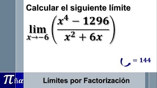 Límites por factorización ejemplo 6 [upl. by Aime]