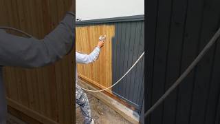 How to spray paint wood fence [upl. by Ameehs]