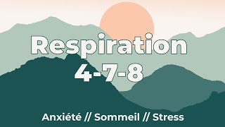 Respiration 4 7 8 guidée  😌 Anxiété Sommeil Relaxation [upl. by Aihsotan400]