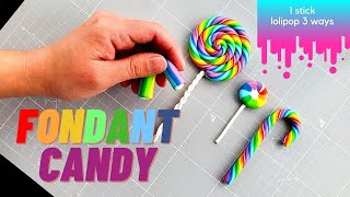 How to make fondant lolipop candy cake topper [upl. by Faxun]