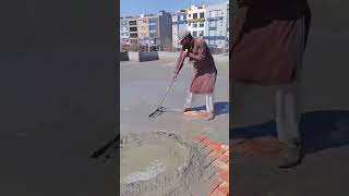 how to filling roof to install tiles and cement paste line to line construction workshortsyt [upl. by Eahcim]