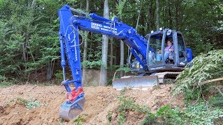 Kettenbagger KB 1550 K mieten – Baggerarbeiten im Wald – GoPro in der Kabine [upl. by Aytak129]