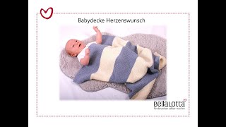 Babydecke stricken für Anfänger  kraus rechts [upl. by Akimat]