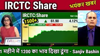 IRCTC Share Analysis Sanjiv Bashinbuy or not  target 2024irctc share newsirctc share latest news [upl. by Sucramrej]