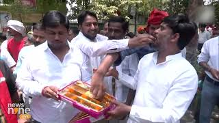 Samajwadi Party Workers Celebrate in Lucknow as SPCong Alliance Leads in UP  News9 [upl. by Cheri]