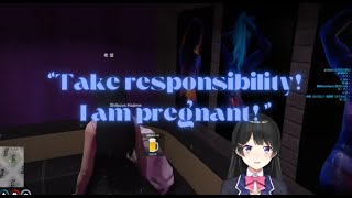 NijiGTA Tsukino Mito used pregnancy to trap rich mechanic Hajime Shibuya EN SUB [upl. by Innob550]