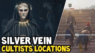 Assassins Creed Odyssey  All SILVER VEIN CULTISTS Location Walkthrough [upl. by Aicrag438]