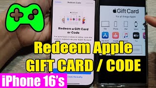 🎁 iPhone 1616 Pro Max How to Redeem Apple GIFT CARD  CODE [upl. by Yearwood13]