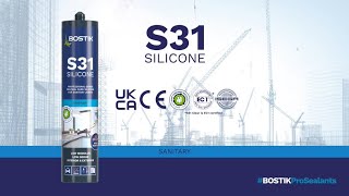 Bostik S31 Sanitary Neutral Cure Silicone  Bostik UK [upl. by Caralie399]