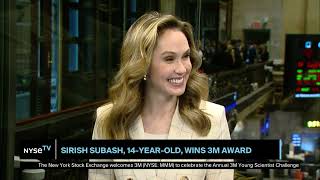 Sirish Subash America Top Young Scientist 2024 Joins NYSE TV Live [upl. by Kirven]