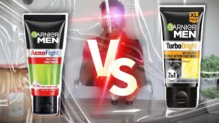 Garnier men acno fight vs Garnier turbo bright face wash। Garnier face wash। Rajugyani [upl. by Suiravat144]