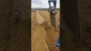 Long yam harvesting with rake excavator [upl. by Ttegirb]