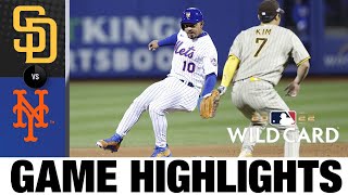 Padres vs Mets Wild Card Game 2 Highlights 10822  MLB Postseason Highlights [upl. by Ahsieni600]