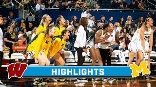 Wisconsin at Michigan  Highlights  Big Ten Womens Basketball  Jan 132024 [upl. by Adnohsal335]