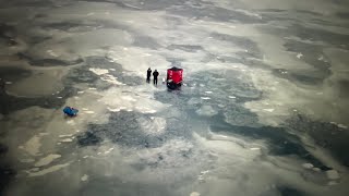 Lake Simcoe Ice condition Feb 1 2024 [upl. by Tish432]