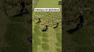 Tırpanla ot biçıyoruz fs22tırpan oldandnew farmingsimulator22 farming oldfarm fs22mod fs22 [upl. by Rebe]