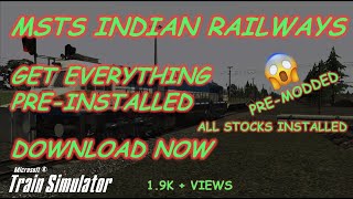 Download MSTS INDIAN TRAIN SIMULATOR  PreModded pack  All addons [upl. by Anial38]