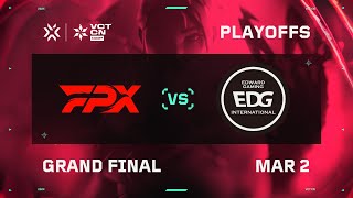 FPX vs EDG  Grand Final  VCT CN Kickoff [upl. by Eirod]