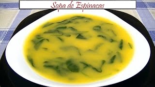 Sopa de Espinacas  Receta de Cocina en Familia [upl. by Halehs37]