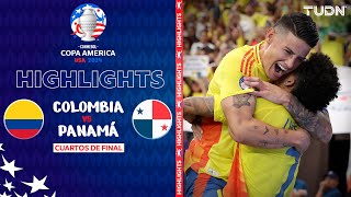 HIGHLIGHTS   Colombia vs Panamá  Copa América 2024  4tos  TUDN [upl. by Rodriguez]