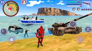 Deadpool Rope Hero Vice Town City  Fun at Miami Beach  Android Gameplay [upl. by Bartholomew800]