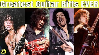 Top 50 Most Memorable Guitar Riffs [upl. by Ahsinan]