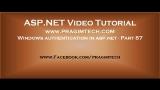 Windows authentication in aspnet Part 87 [upl. by Ettennod]