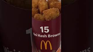 MCDONALD’S NEW MINI HASH BROWNS 😋🙌🏽🔥 SHORTS [upl. by Uaeb]