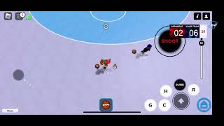 Aimbotting on mobile 😂 Roblox Hoopz [upl. by Rhonda]