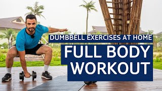 Dumbbell Exercises at Home Comprehensive FullBody Workout [upl. by Boothe]