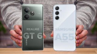 Realme GT 6 Vs Samsung Galaxy A55  Which One is Better For You 🔥 [upl. by Calista]