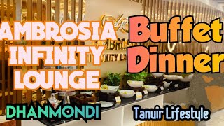 Ambrosia Infinity Lounge Dhanmondi  Buffet DinnerTanvir lifestyle tanvirLifestyle [upl. by Danica]