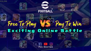 quotFree To Playquot vs quotPay To Winquot Online Match  eFootball 2023 Mobile [upl. by Dang431]